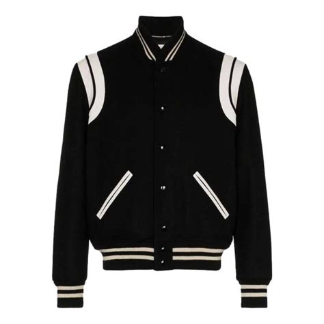 ysl varsity jacket men|saint laurent varsity jacket.